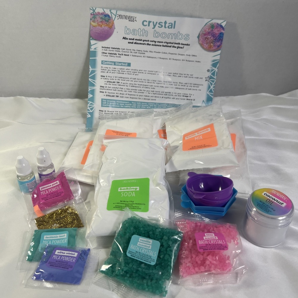 Crystal Bath Bomb Making Kit New‎ Without Box